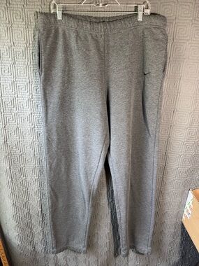 Nike Pants Mens Size Large Grey Gray Drawstring Elastic Waist